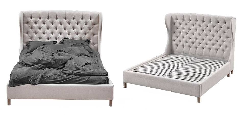 Кровать Aivengo Bed Light Gray Кровать Aivengo Bed Light Gray - Loft-Concept в Саратове