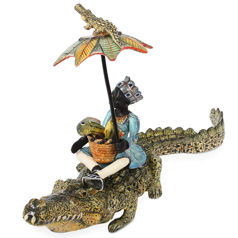 Статуэтка Crocodile Rider Зеленый Статуэтка Crocodile Rider Зеленый в Саратове | Loft Concept