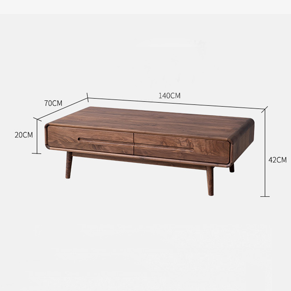 Кофейный стол из массива дерева с выдвижными ящиками Coffee Walnut Table в Саратове