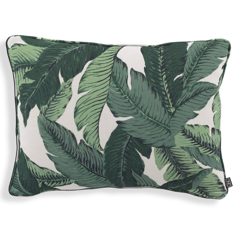 Подушка Eichholtz Pillow Mustique s Белый Зеленый в Саратове | Loft Concept 