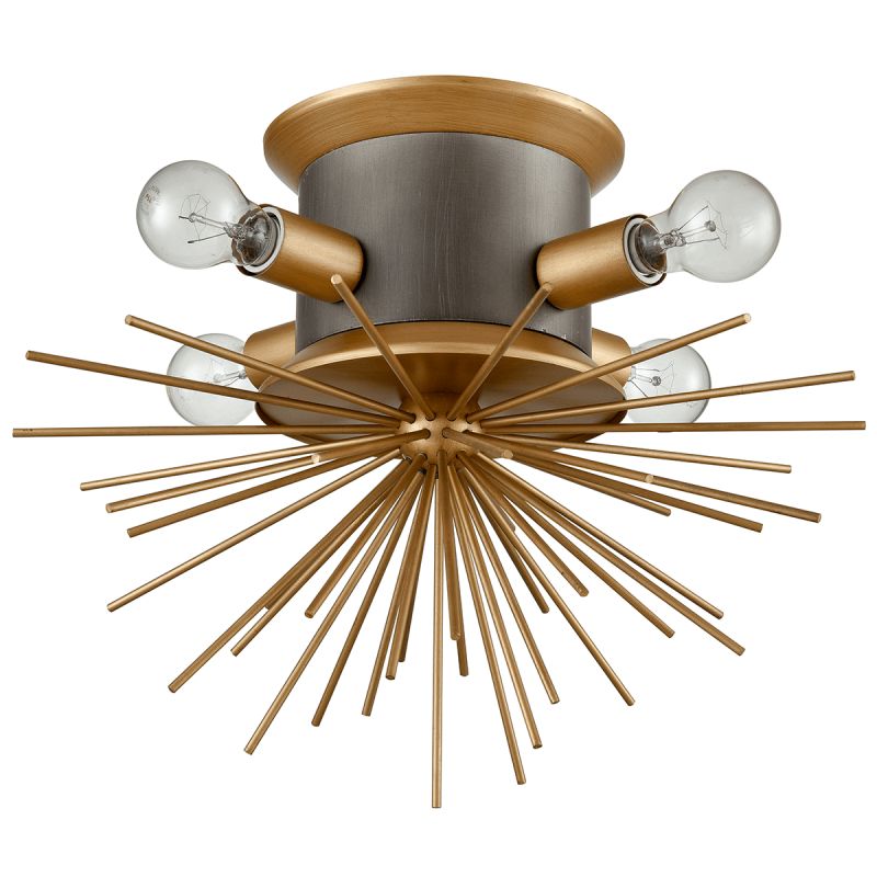 Потолочный светильник Hedgehog Brass Chandelier Латунь в Саратове | Loft Concept 