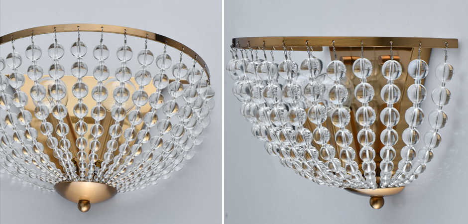 Бра Virginia Clear Beads Wall Lamp Gold Бра Virginia Clear Beads Wall Lamp Gold - Loft-Concept в Саратове