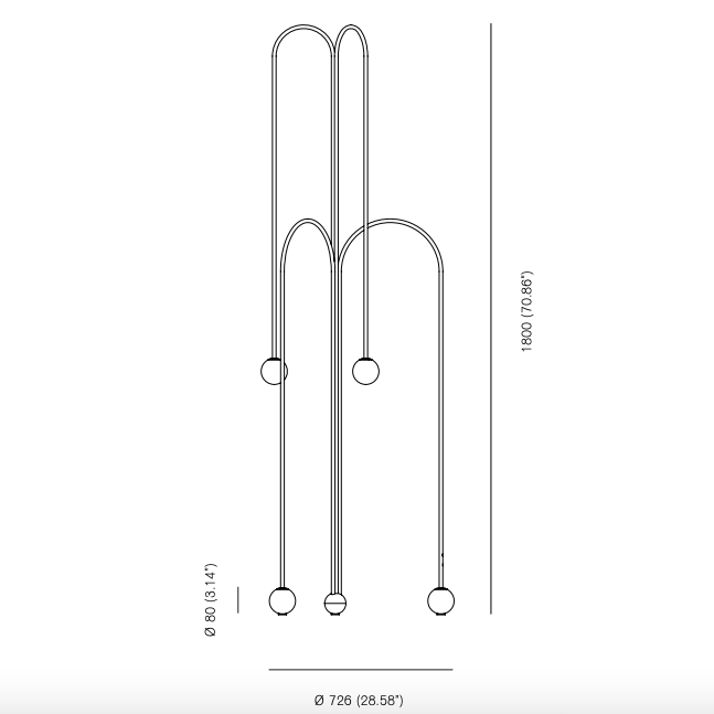 Торшер Michael Anastassiades Fontana Amorosa Crossette в Саратове