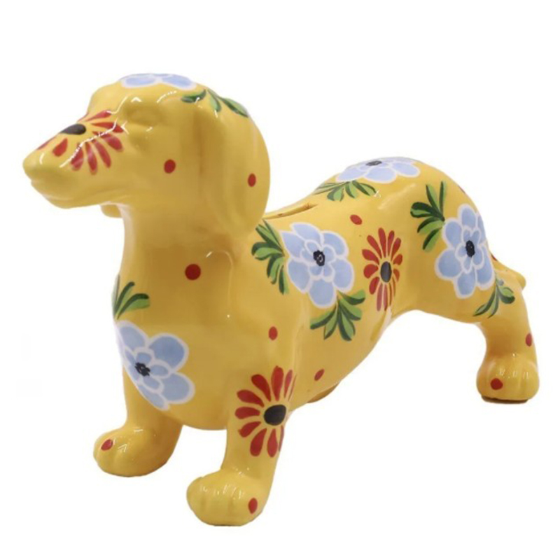 Статуэтка Flower Dachshund yellow Желтый Мульти в Саратове | Loft Concept 