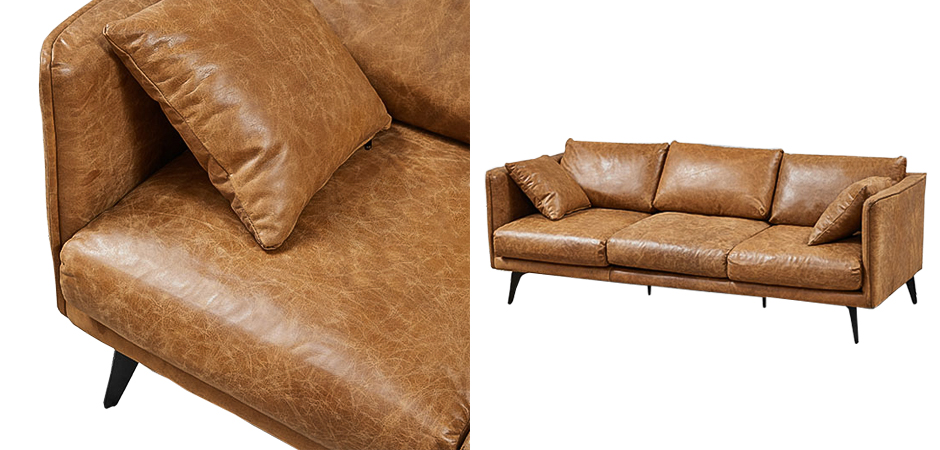 Диван Caramel Leather Triple Sofa Диван Caramel Leather Triple Sofa - Loft-Concept в Саратове