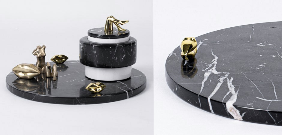 Поднос ACOLYTE ENTERTAINING PLATTER MARBLE & BRONZE Поднос ACOLYTE ENTERTAINING PLATTER MARBLE & BRONZE - Loft-Concept в Саратове