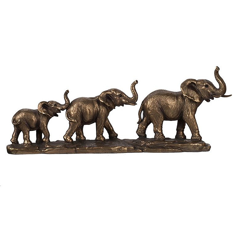 Композиция в виде семьи слонов Elephants Figurine Бронза в Саратове | Loft Concept 