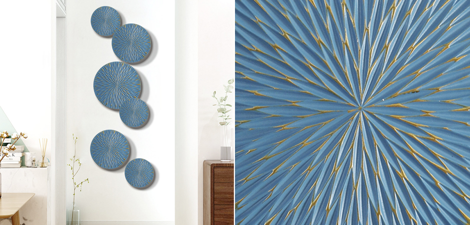 Арт-объект на стену Blue Discs Арт-объект на стену Blue Discs - Loft-Concept в Саратове