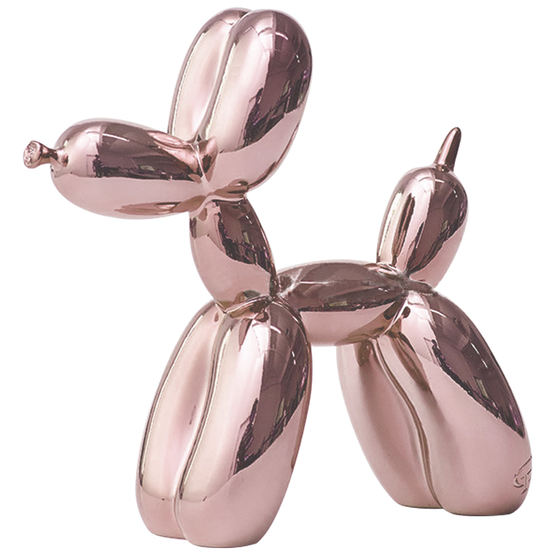 Статуэтка Jeff Koons Balloon Dog Chrome Pink Розовое золото в Саратове | Loft Concept 