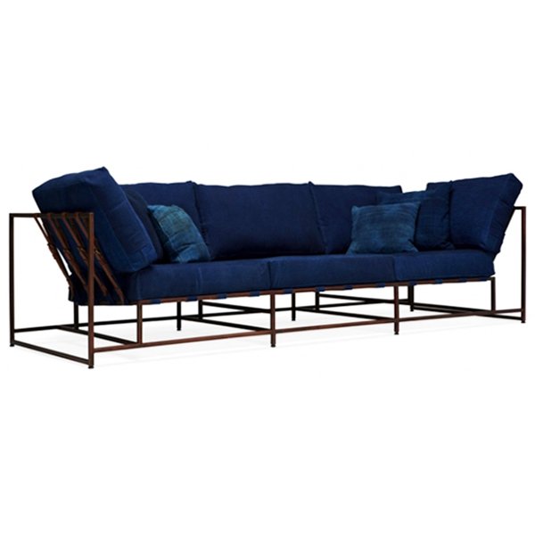 Диван Kenn X Miller sofa Indigo and copper denim Индиго в Саратове | Loft Concept 