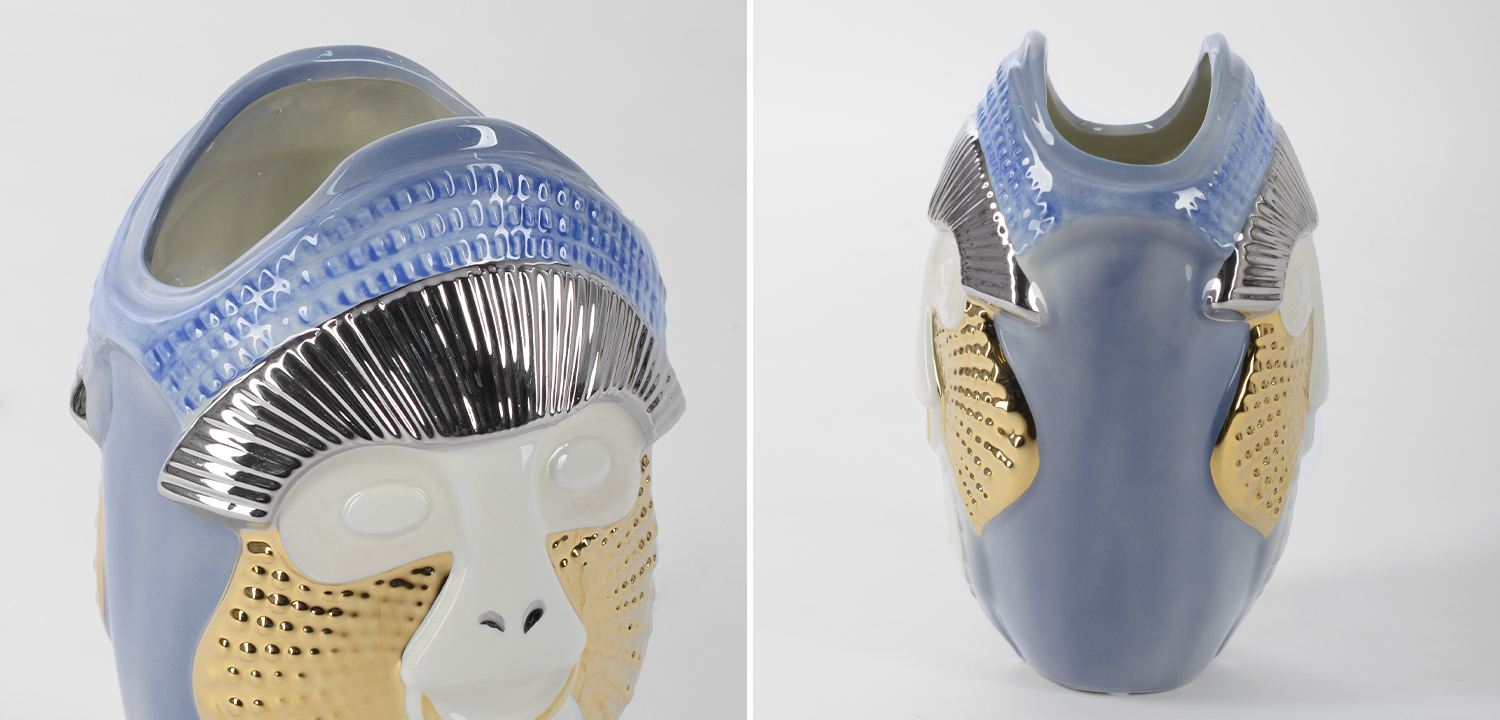 Ваза Primates Kandti Decoration blue - фото