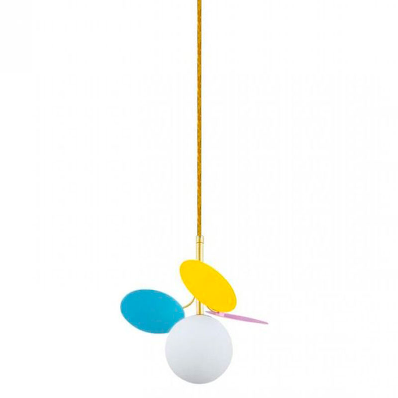 Подвесной светильник MATISSE Pendant One multicolor Мульти Золотой Белый в Саратове | Loft Concept 