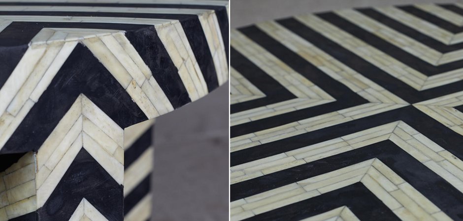 Кофейный стол Inlaid Bone Zigzag Кофейный стол Inlaid Bone Zigzag - Loft-Concept в Саратове