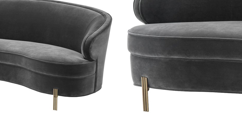 Диван Eichholtz Sofa Pierson dark grey Диван Eichholtz Sofa Pierson dark grey - Loft-Concept в Саратове