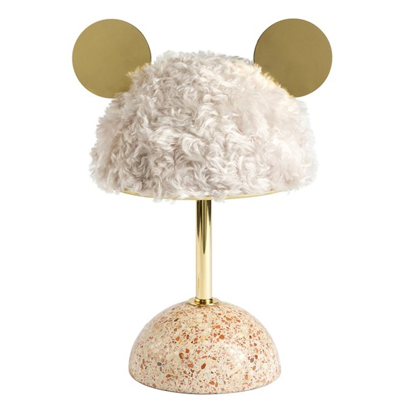 Настольная лампа White Mouse Table Lamp Белый Латунь Розовый пастельный в Саратове | Loft Concept 