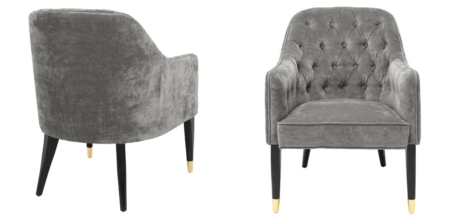 Кресло Eichholtz Chair Cyrus Grey Кресло Eichholtz Chair Cyrus Grey - Loft-Concept в Саратове