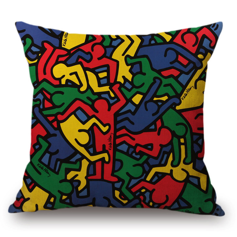 Подушка Keith Haring 16 Мульти в Саратове | Loft Concept 