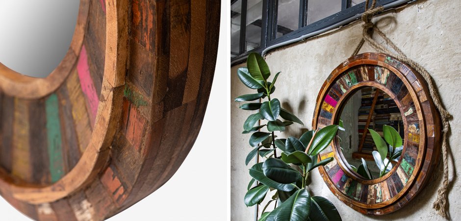 Зеркало Antique Wood Circle Зеркало Antique Wood Circle - Loft-Concept в Саратове