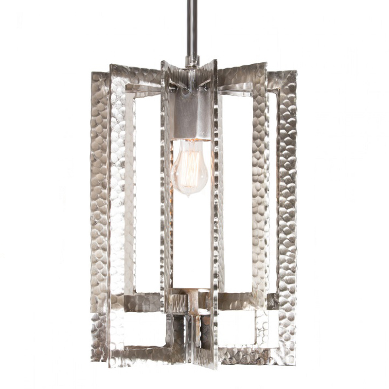 Подвесной Светильник Textured Cage Pendant Lamp silver Серебряный в Саратове | Loft Concept 