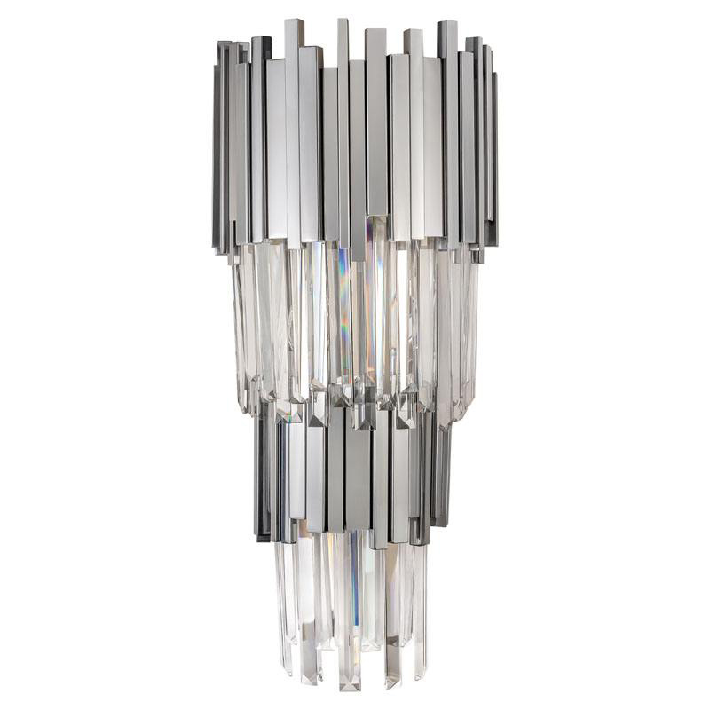 Бра Luxxu Modern Cascade Wall Lamp Silver 71 Прозрачное Стекло Серебряный в Саратове | Loft Concept 