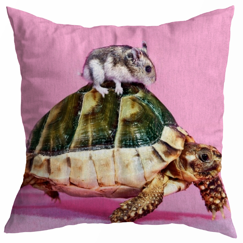 Декоративная подушка Seletti Cushion Mouse and Turtle Розовый Зеленый Серый Декоративная подушка Seletti Cushion Mouse and Turtle Розовый Зеленый Серый в Саратове | Loft Concept