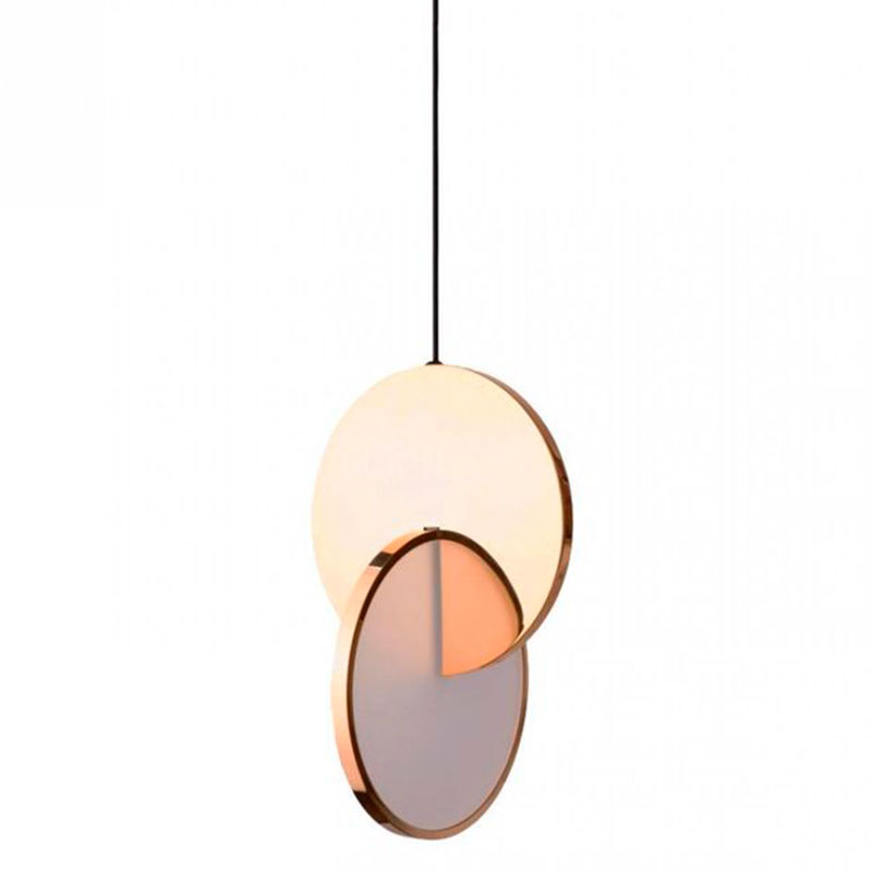 Подвесной светильник Eclipse Pendant Light Gold Золотой Белый в Саратове | Loft Concept 