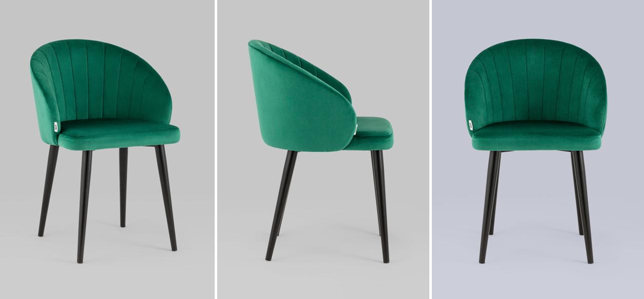 Стул Balsari Chair Изумрудно-Зеленый Велюр - фото