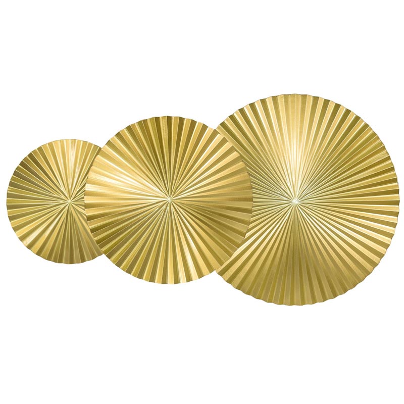 Арт-объект Apollo Gold Wall Plaque Disc 3 Золотой в Саратове | Loft Concept 