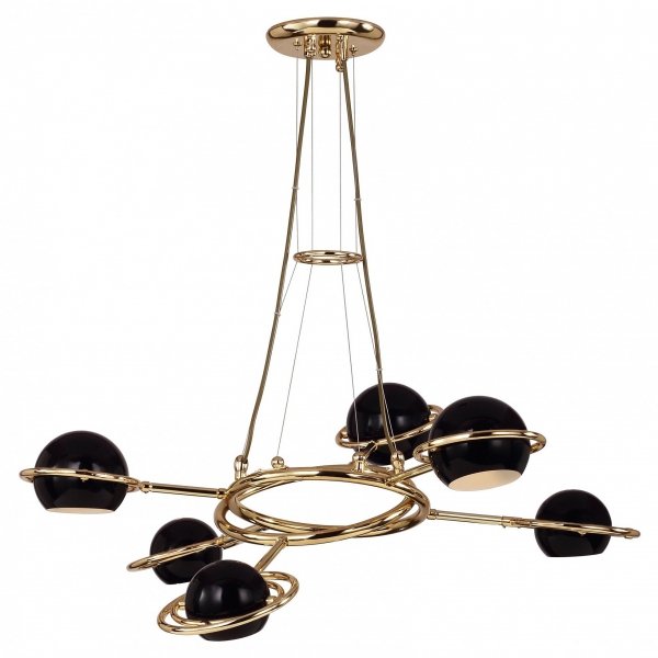 Люстра Delightfull Cosmo Suspention Light Black 6 Черный в Саратове | Loft Concept 