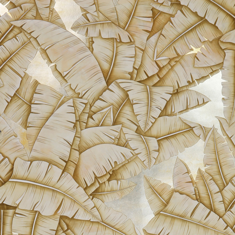 Обои ручная роспись Palms Sand on Tarnished Silver gilded paper with nickel pearlescent antiquing Обои ручная роспись Palms Sand on Tarnished Silver gilded paper with nickel pearlescent antiquing в Саратове | Loft Concept