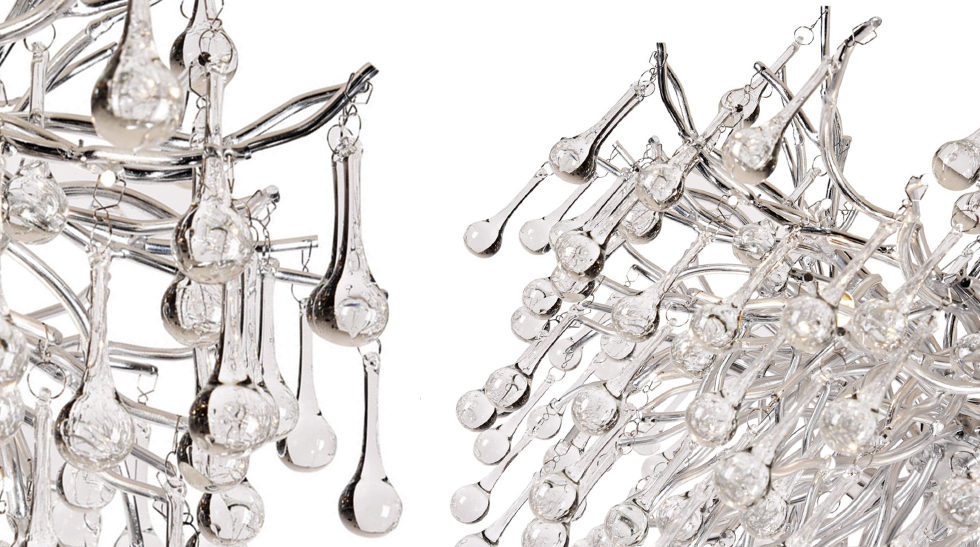 Люстра Droplet Chandelier Silver 80 Люстра Droplet Chandelier Silver 80 - Loft-Concept в Саратове