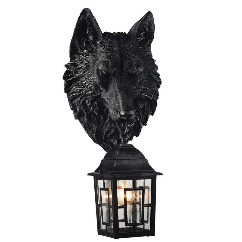 Уличный светильник Wolf Lantern Винтажный черный Прозрачное Стекло Уличный светильник Wolf Lantern Винтажный черный Прозрачное Стекло в Саратове | Loft Concept