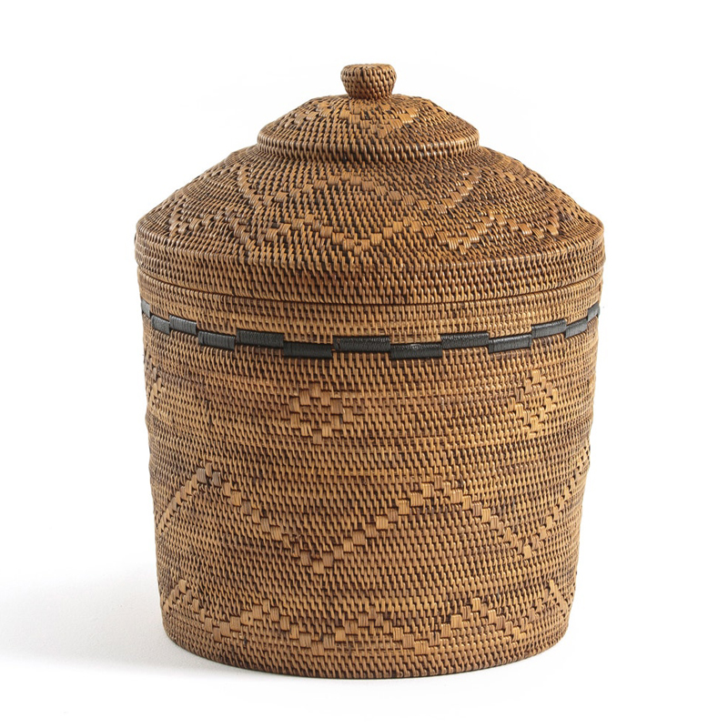 Корзина Wicker bamboo and rattan Коричневый Черный в Саратове | Loft Concept 