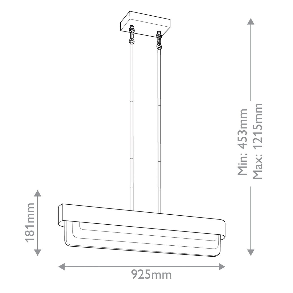 Люстра подвесная прямоугольная цвета латунь Kichler в Саратове