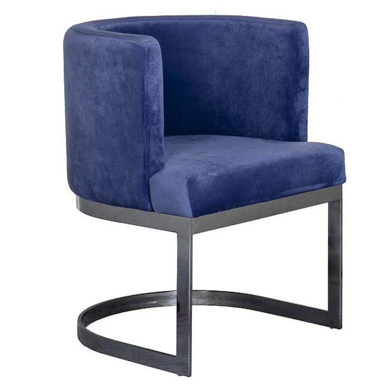 Стул Disalia Chair blue Темно-синий Темный хром Стул Disalia Chair blue Темно-синий Темный хром в Саратове | Loft Concept