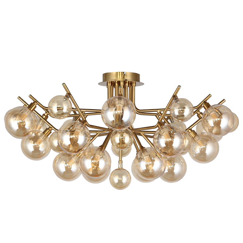 Люстра Berries Chandelier Flower bronze 18 Бронза Прозрачный в Саратове | Loft Concept 