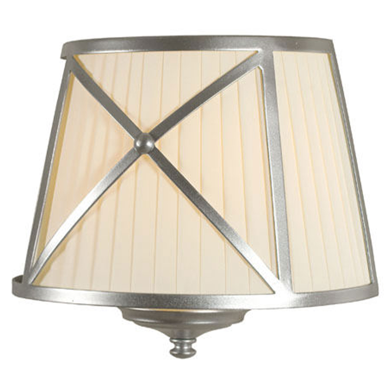 Бра Provence Lampshade Light Silver Wall Lamp Бежевый Серебряный в Саратове | Loft Concept 