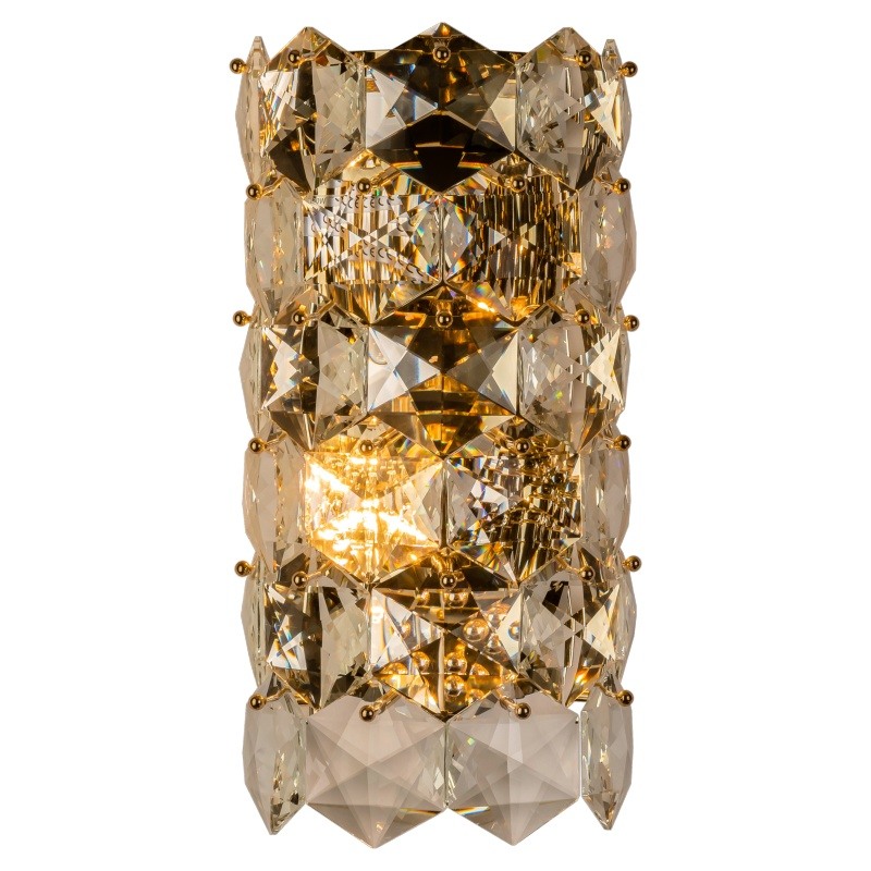 Бра Tiers Crystal Light Ermitage Wall Lamp Прозрачное Стекло Золотой в Саратове | Loft Concept 