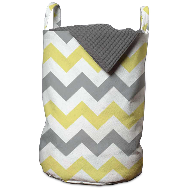 Корзина Mustard and Gray Chevron II Basket Мульти в Саратове | Loft Concept 