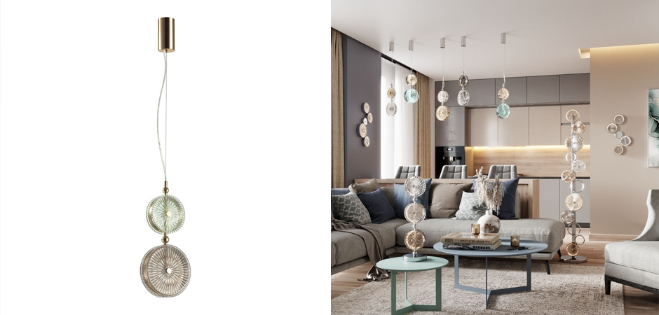 Подвесной светодиодный светильник Peony Green&Brown Подвесной светодиодный светильник Peony Green&Brown - Loft-Concept в Саратове