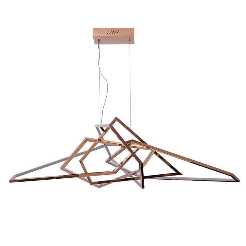 Люстра Geometric Plexus Gold Chandelier Золотой в Саратове | Loft Concept 