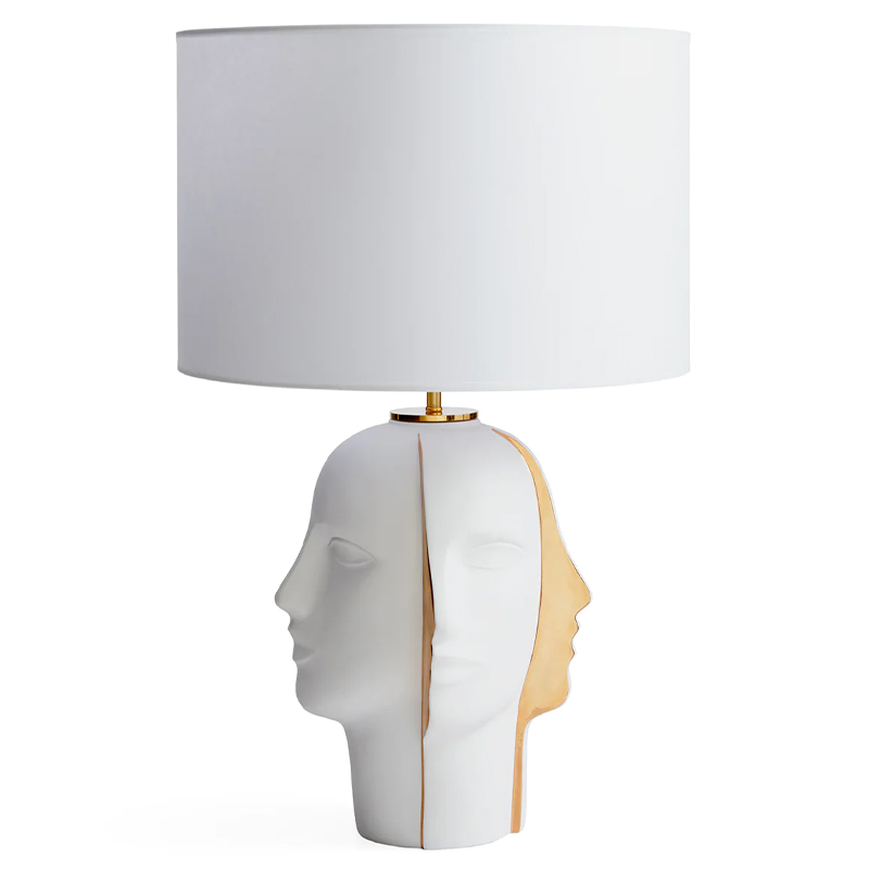 Настольная лампа ATLAS SPLIT TABLE LAMP Глянцевое золото Белый в Саратове | Loft Concept 