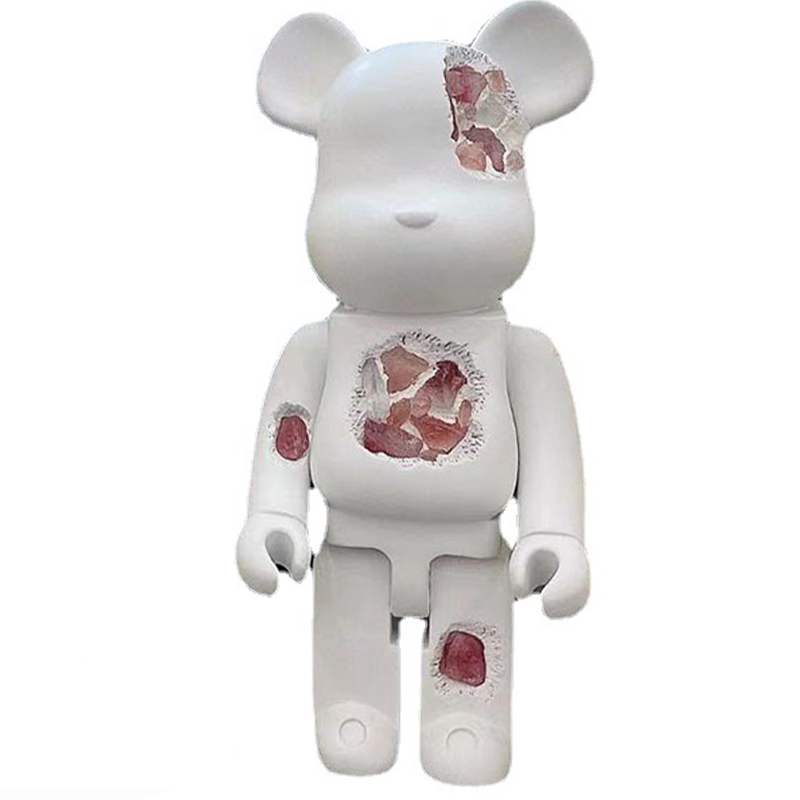 Статуэтка Bearbrick Pink Crystal Белый Розовый пастельный в Саратове | Loft Concept 