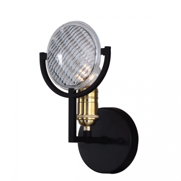 Бра RH Gaslight Lens Sconce 1 Черный в Саратове | Loft Concept 