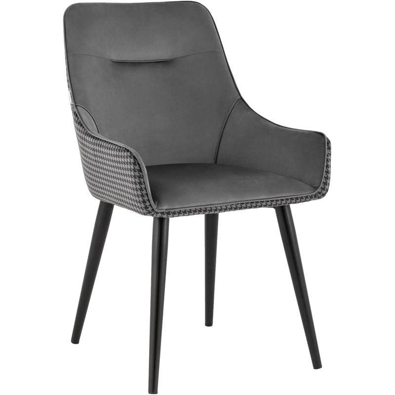 Стул Joan Chair Ткань Гусиная Лапка Серый Черный Стул Joan Chair Ткань Гусиная Лапка Серый Черный в Саратове | Loft Concept