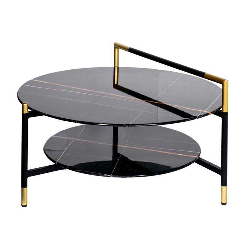 Кофейный столик Coffee Table CARTER 80 Черный Золотой в Саратове | Loft Concept 