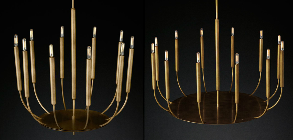 Люстра RH Quenouilles Round Chandelier brass Люстра RH Quenouilles Round Chandelier brass - Loft-Concept в Саратове