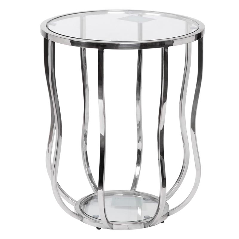 Приставной стол Fedric Side Table silver Серебряный в Саратове | Loft Concept 