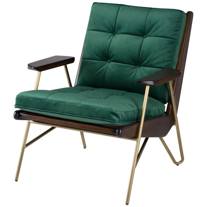 Кресло Gelver Chair green Зеленый матовое золото Коричневый в Саратове | Loft Concept 