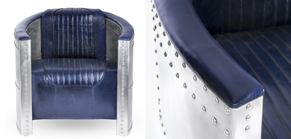 Кресло Aviator Tomcat chair Blue Кресло Aviator Tomcat chair Blue - Loft-Concept в Саратове